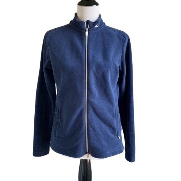 KJUS Women's Blue Maxima Full Zip Fleece Jacket Size Large - Picture 1 of 8